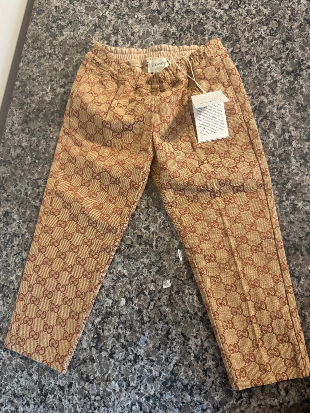 (NWT) GUCCI GG CANVAS PANT (CAMEL / COPPER) — CHILDREN’S SZ. 4 (UNISEX)